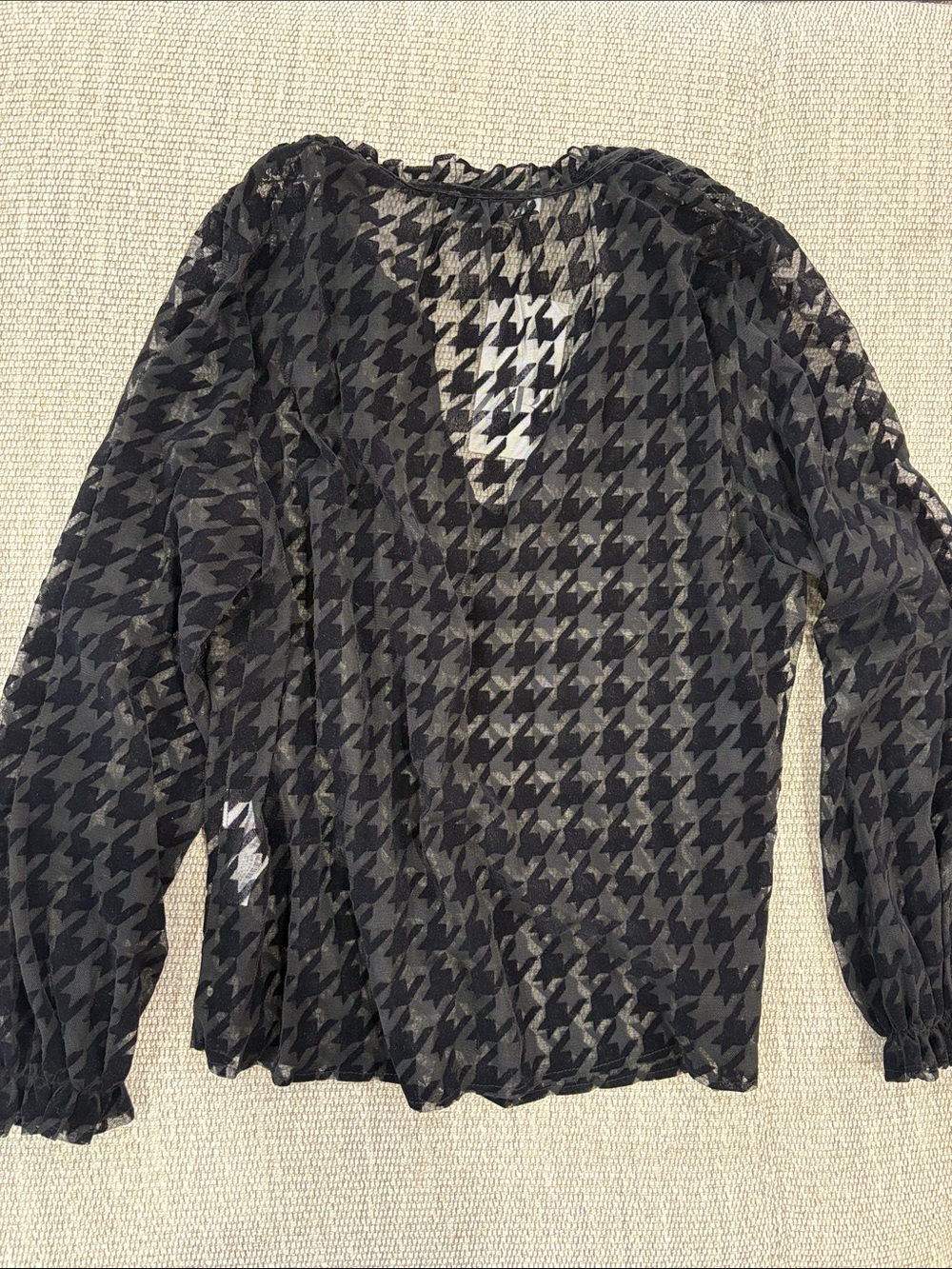 Zara Houndstooth Blouse - Picture 5 of 5